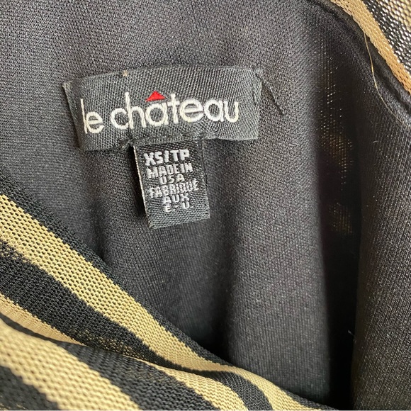 Womens Beige & Black Striped ONE SHOULDER BLOUSE TOP SHIRT ā¢XSmall - Picture 7 of 7